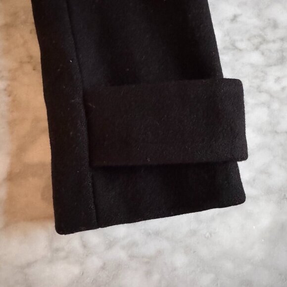 J.Crew Black Hooded Toggle Wool Coat Size 2 Fall Outfit Cozy Whimsigoth Layer - Picture 8 of 13